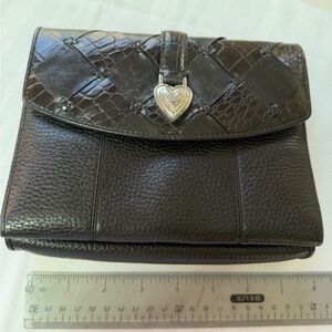 Elegant Brighton Black Leather Clutch